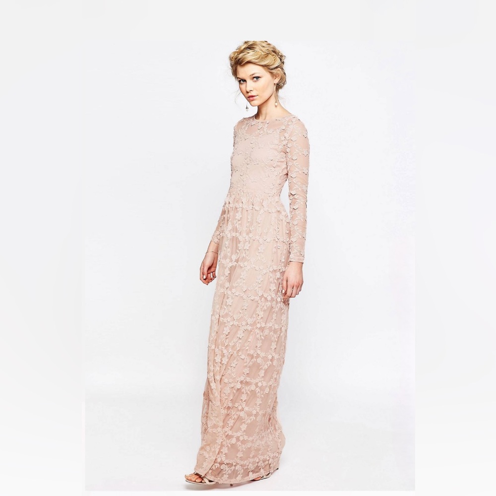 True Decadence Petite Allover Floral
Applique Maxi Dress Size Small